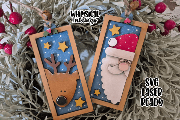 Download Santa Pals Frame Ornaments Laser SVG - Frame Collection